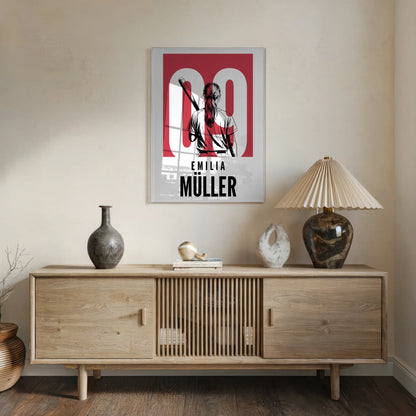 Acrylglas Bild Personalisiert magnetisch Baseball Baseballspielerin Geschenk für Tocher Mama Tante Freundin