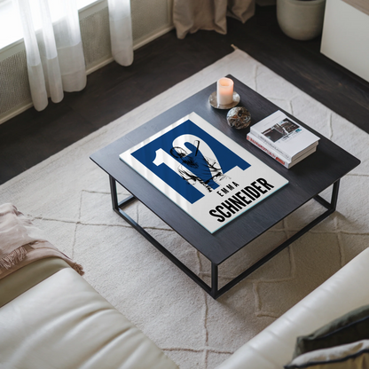 Personalisiertes Acrylglas Wandbild magnetisch Baseball Baseballspielerin Geschenk für Tochter