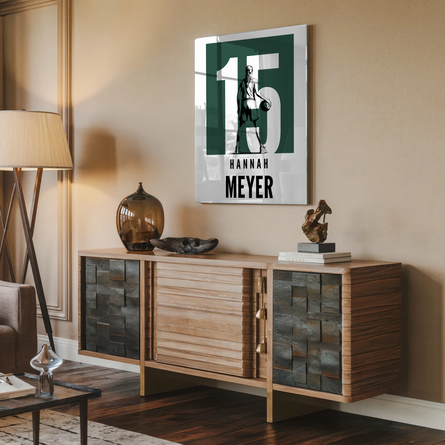 Personalisiertes Acrylglasbild Basketball Basketballerin Geschenk für Mädchen Turnier Urkunde