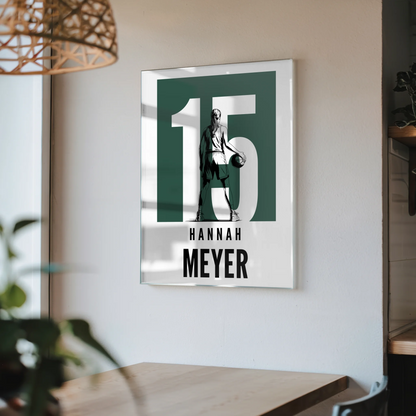 Personalisiertes Acrylglasbild Basketball Basketballerin Geschenk für Mädchen Turnier Urkunde