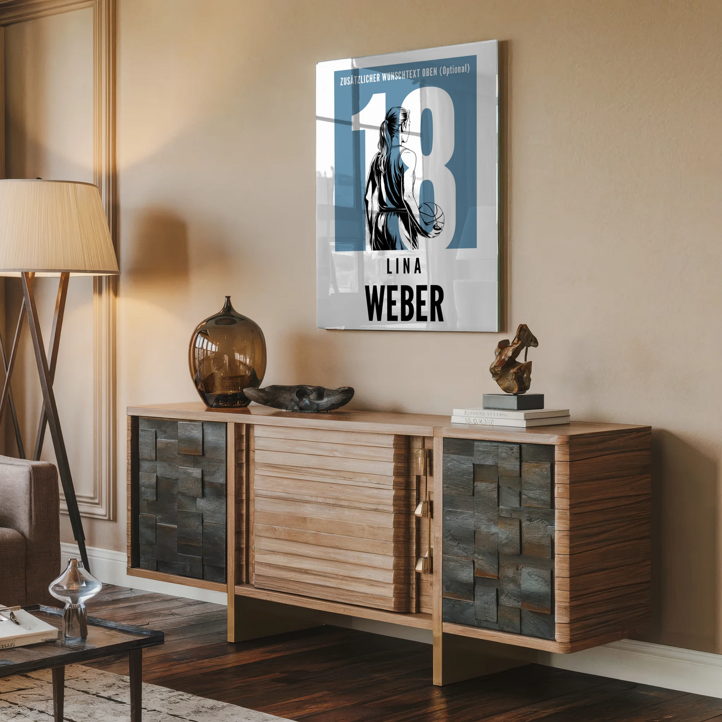 Personalisiertes Acrylglas Bild Basketball Basketballerin Geschenk für Tocher Mama Tante Freundin