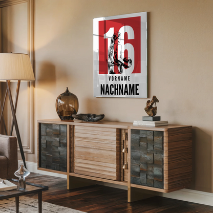 Acrylglasbild Personalisiert Basketball Basketballerin Geschenk für Tocher Freundin