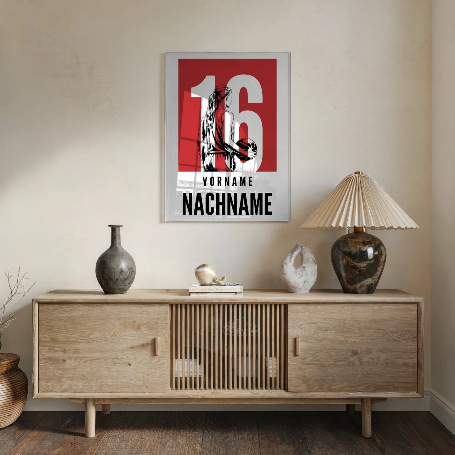 Acrylglasbild Personalisiert Basketball Basketballerin Geschenk für Tocher Freundin