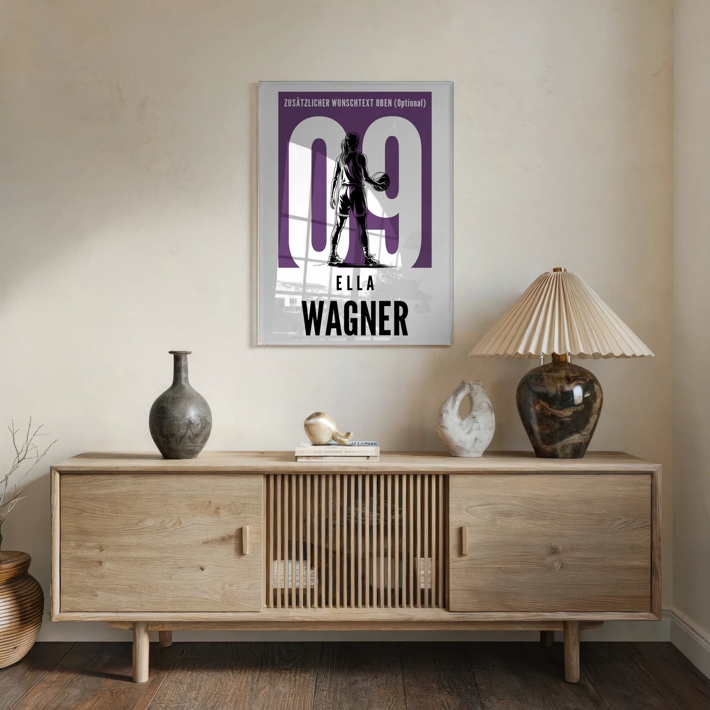 Acrylglas Bild Personalisiert Basketball Basketballerin Geschenk für Tochter