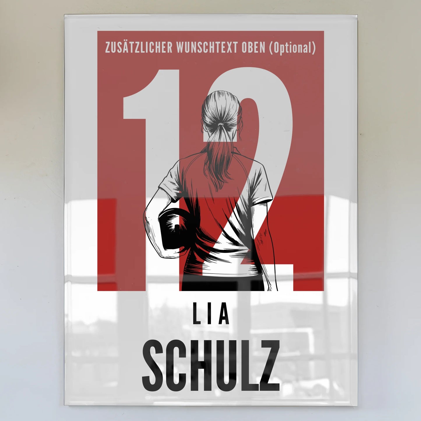 Personalisiertes Acrylglas Wandbild Bowling Bowlerin Geschenk für Mädchen Turnier Urkunde