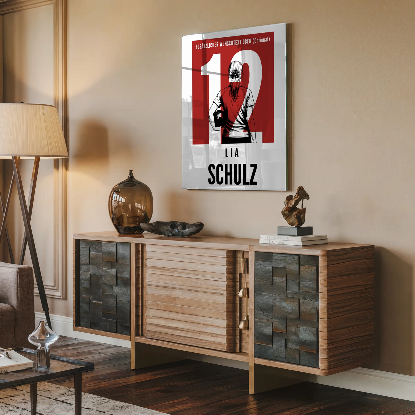 Personalisiertes Acrylglas Wandbild Bowling Bowlerin Geschenk für Mädchen Turnier Urkunde