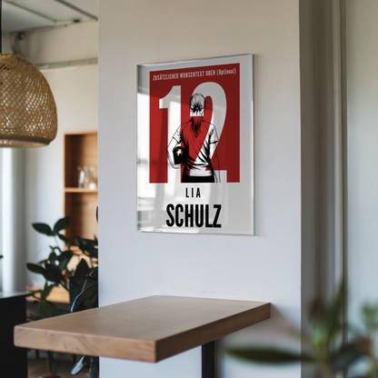 Personalisiertes Acrylglas Wandbild Bowling Bowlerin Geschenk für Mädchen Turnier Urkunde