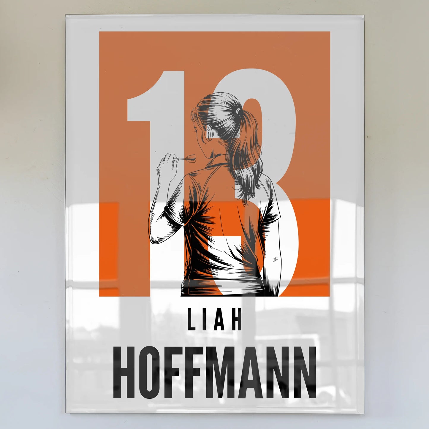 Personalisiertes Acrylglasbild Magnetisch Bowling Bowlerin Geschenk für Tocher Mama Tante Freundin