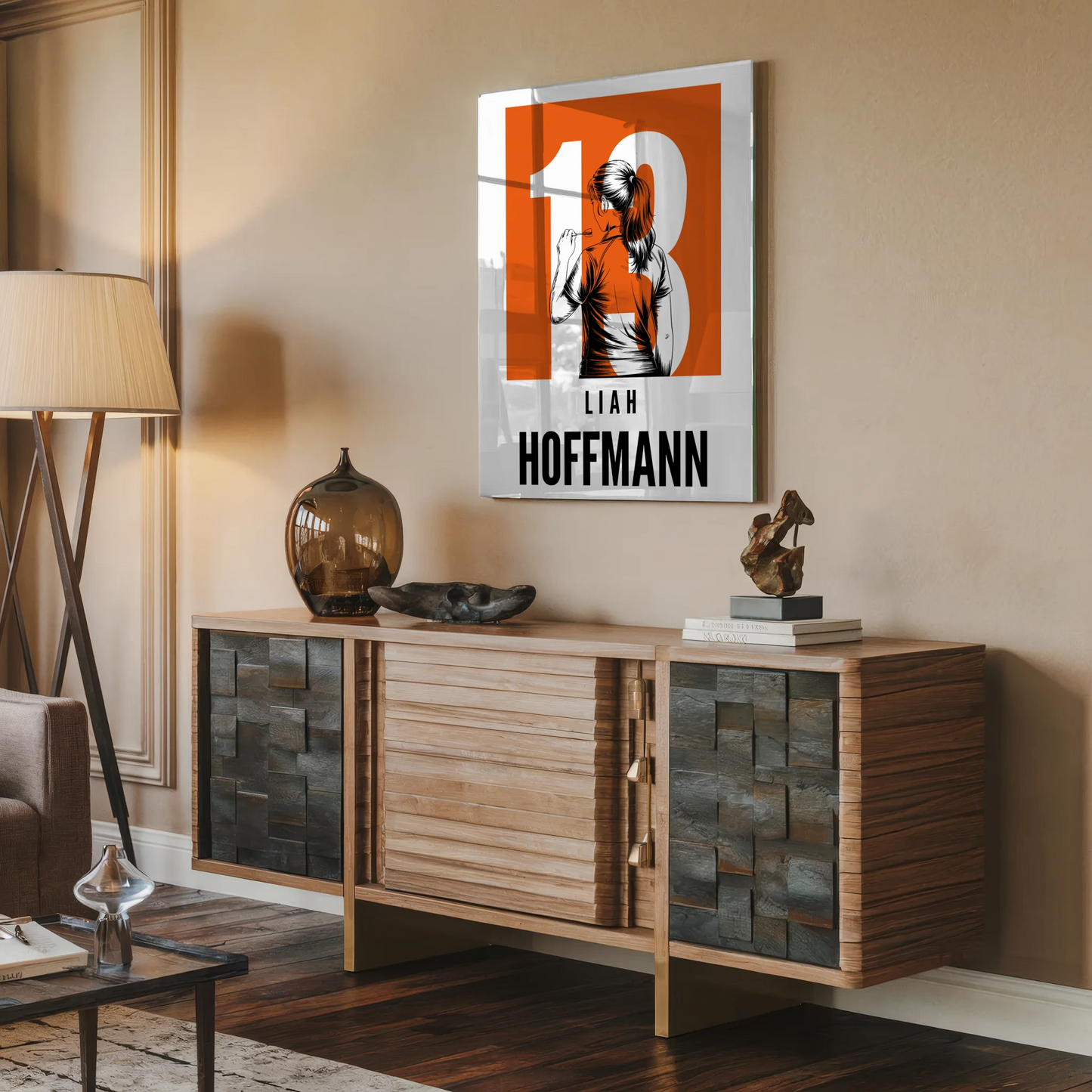 Personalisiertes Acrylglasbild Magnetisch Bowling Bowlerin Geschenk für Tocher Mama Tante Freundin