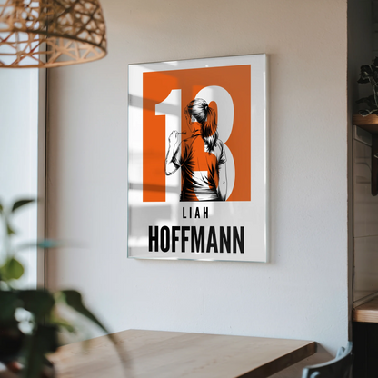 Personalisiertes Acrylglasbild Magnetisch Bowling Bowlerin Geschenk für Tocher Mama Tante Freundin