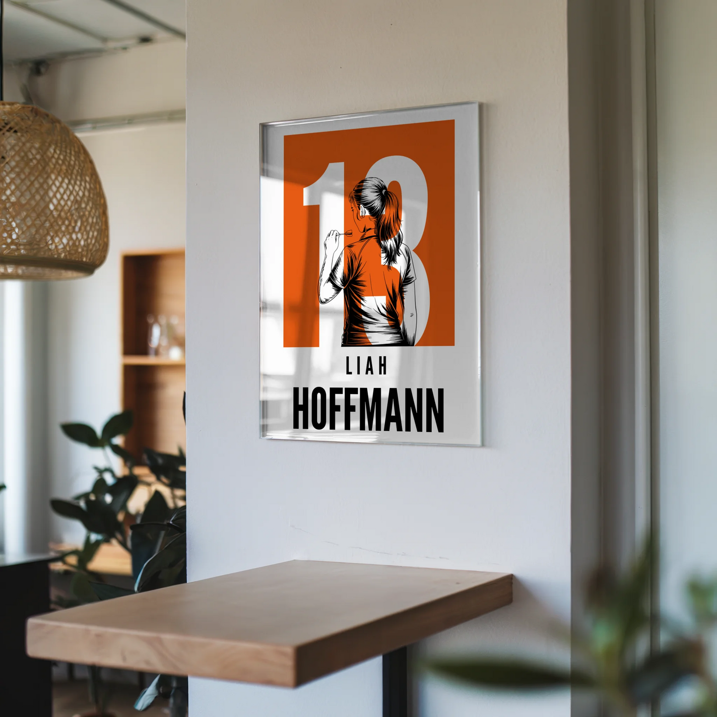 Personalisiertes Acrylglasbild Magnetisch Bowling Bowlerin Geschenk für Tocher Mama Tante Freundin