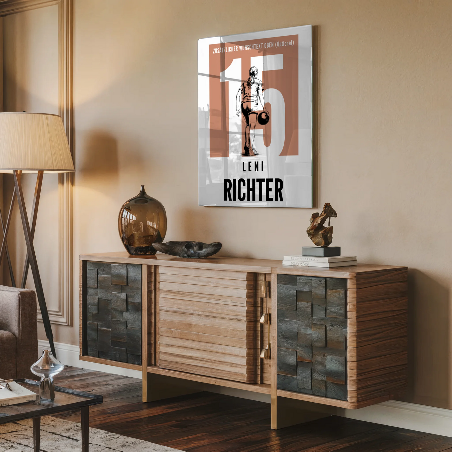 Personalisiertes Acrylglas Bild magnetisch Bowling Bowlerin Geschenk für Tocher Freundin