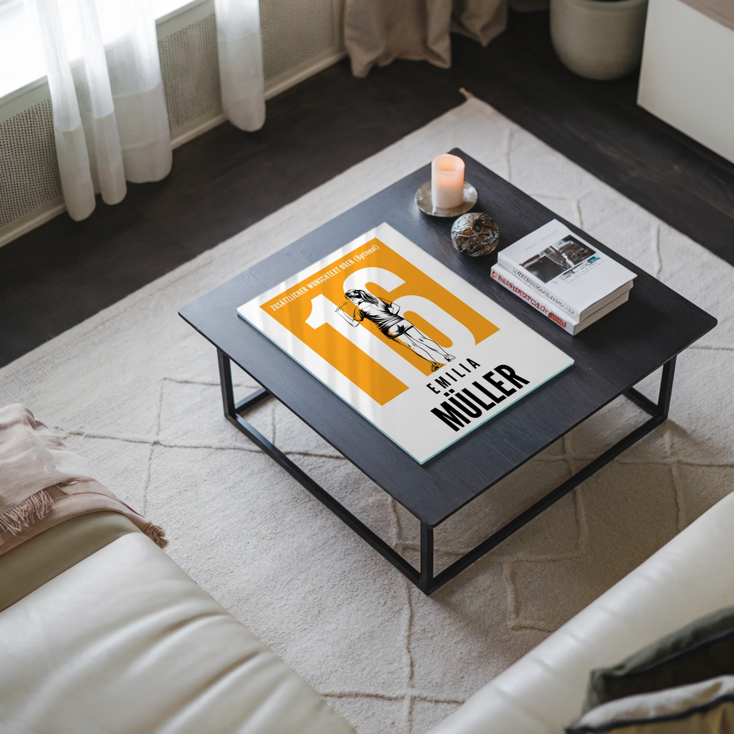 Acrylglas Bild Personalisiert magnetisch Dart Dartspielerin Geschenk für Mädchen Turnier