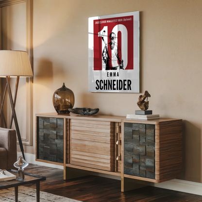 Personalisiertes Acrylglas Wandbild magnetisch Eishockey Eishockeyspielerin Geschenk für Tocher Mama Tante Freundin