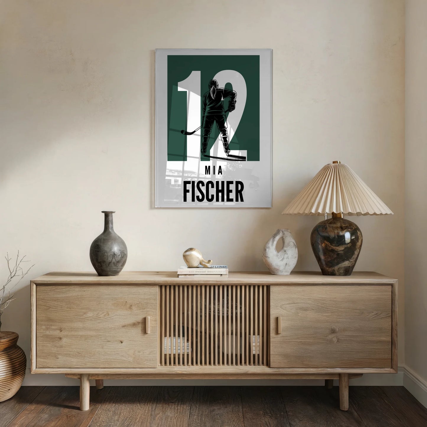 Personalisiertes Acrylglasbild Eishockey Eishockeyspielerin Geschenk für Tocher Freundin