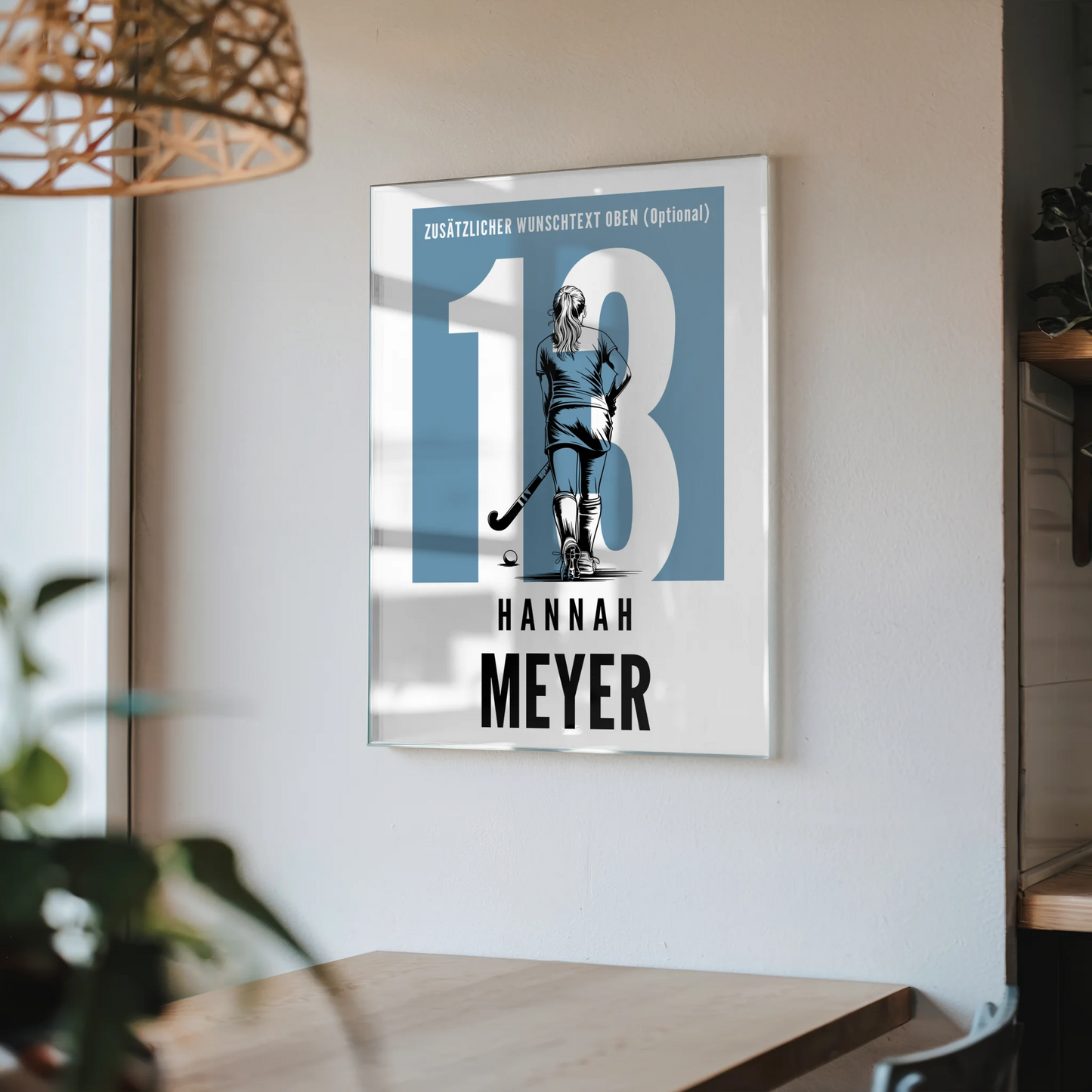 Personalisiertes Acrylglas Bild Feldhockey Feldhockeyspielerin Geschenk für Tochter