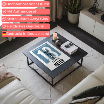 Personalisiertes Acrylglas Bild Feldhockey Feldhockeyspielerin Geschenk für Tochter