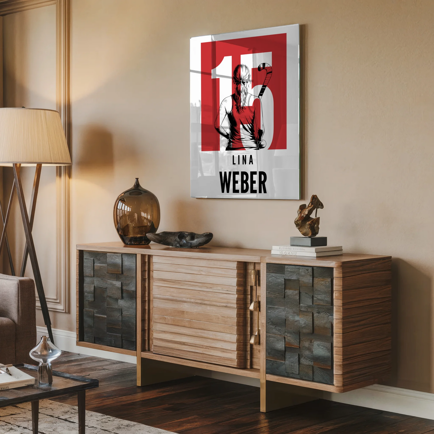 Acrylglasbild Personalisiert Feldhockey Feldhockeyspielerin Geschenk für Mädchen Turnier