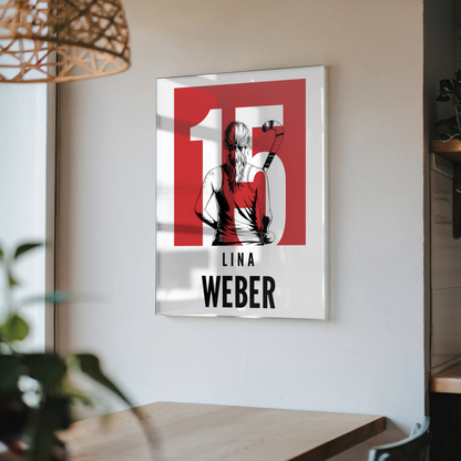 Acrylglasbild Personalisiert Feldhockey Feldhockeyspielerin Geschenk für Mädchen Turnier