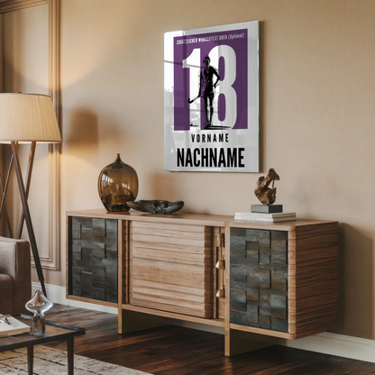 Acrylglas Bild Personalisiert Feldhockey Feldhockeyspielerin Geschenk für Mädchen Turnier Urkunde