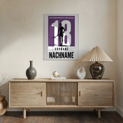 Acrylglas Bild Personalisiert Feldhockey Feldhockeyspielerin Geschenk für Mädchen Turnier Urkunde