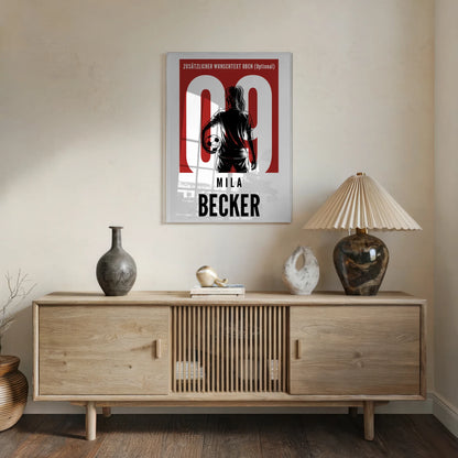 Personalisiertes Acrylglas Wandbild Fußball Fußballerin Geschenk für Tocher Freundin