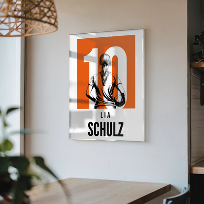 Personalisiertes Acrylglasbild Magnetisch Handball Handballerin Geschenk für Tochter