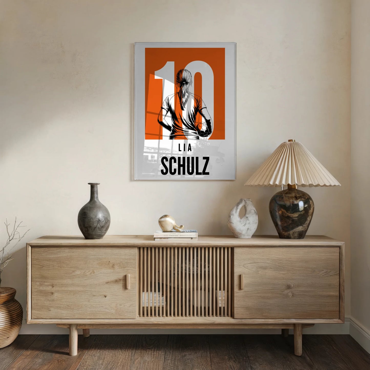 Personalisiertes Acrylglasbild Magnetisch Handball Handballerin Geschenk für Tochter