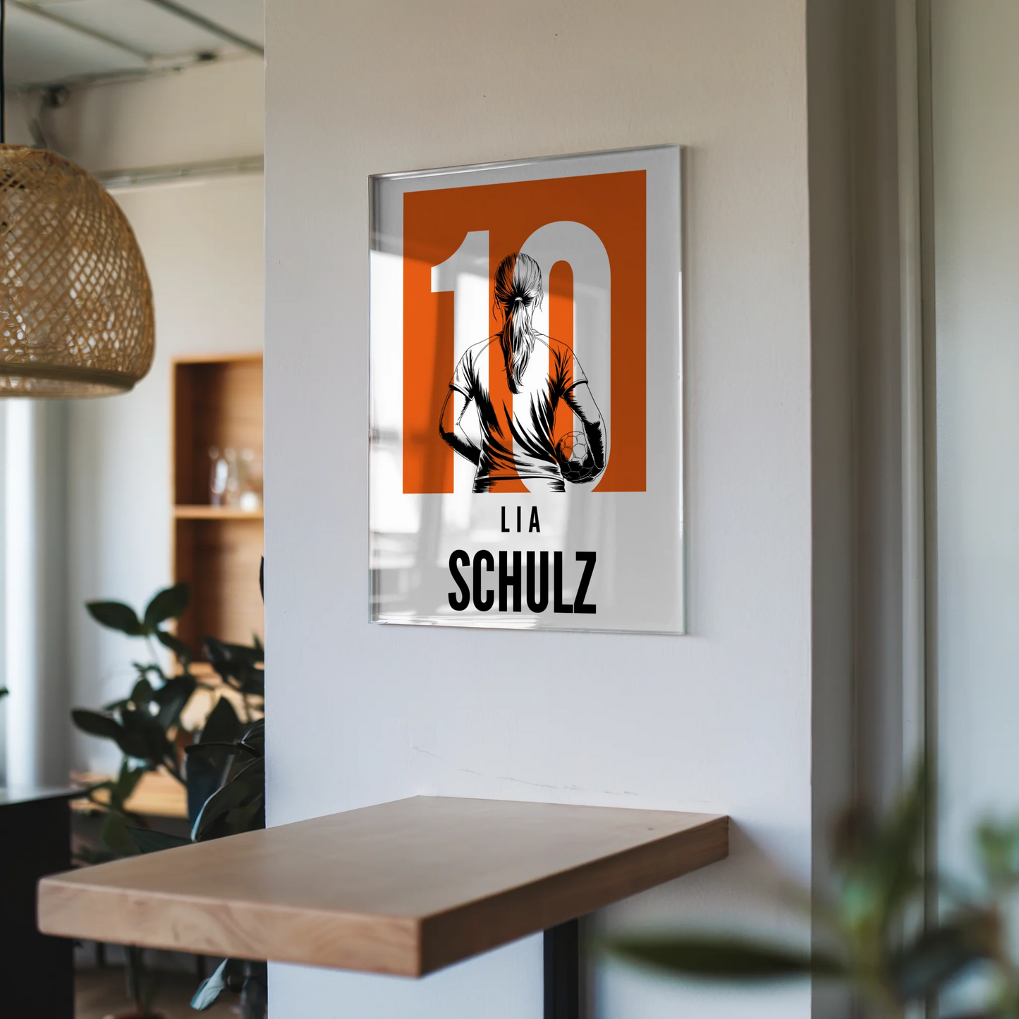 Personalisiertes Acrylglasbild Magnetisch Handball Handballerin Geschenk für Tochter