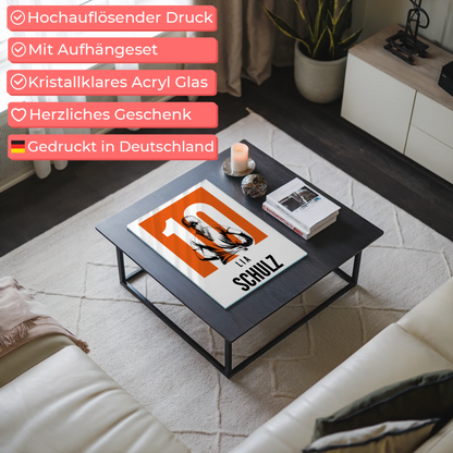 Personalisiertes Acrylglasbild Magnetisch Handball Handballerin Geschenk für Tochter