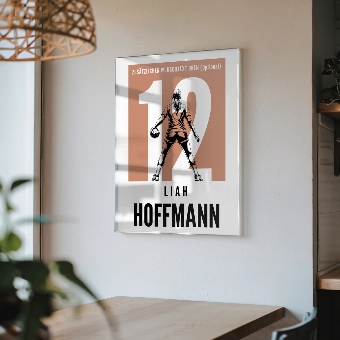 Personalisiertes Acrylglas Bild magnetisch Handball Handballerin Geschenk für Mädchen Turnier