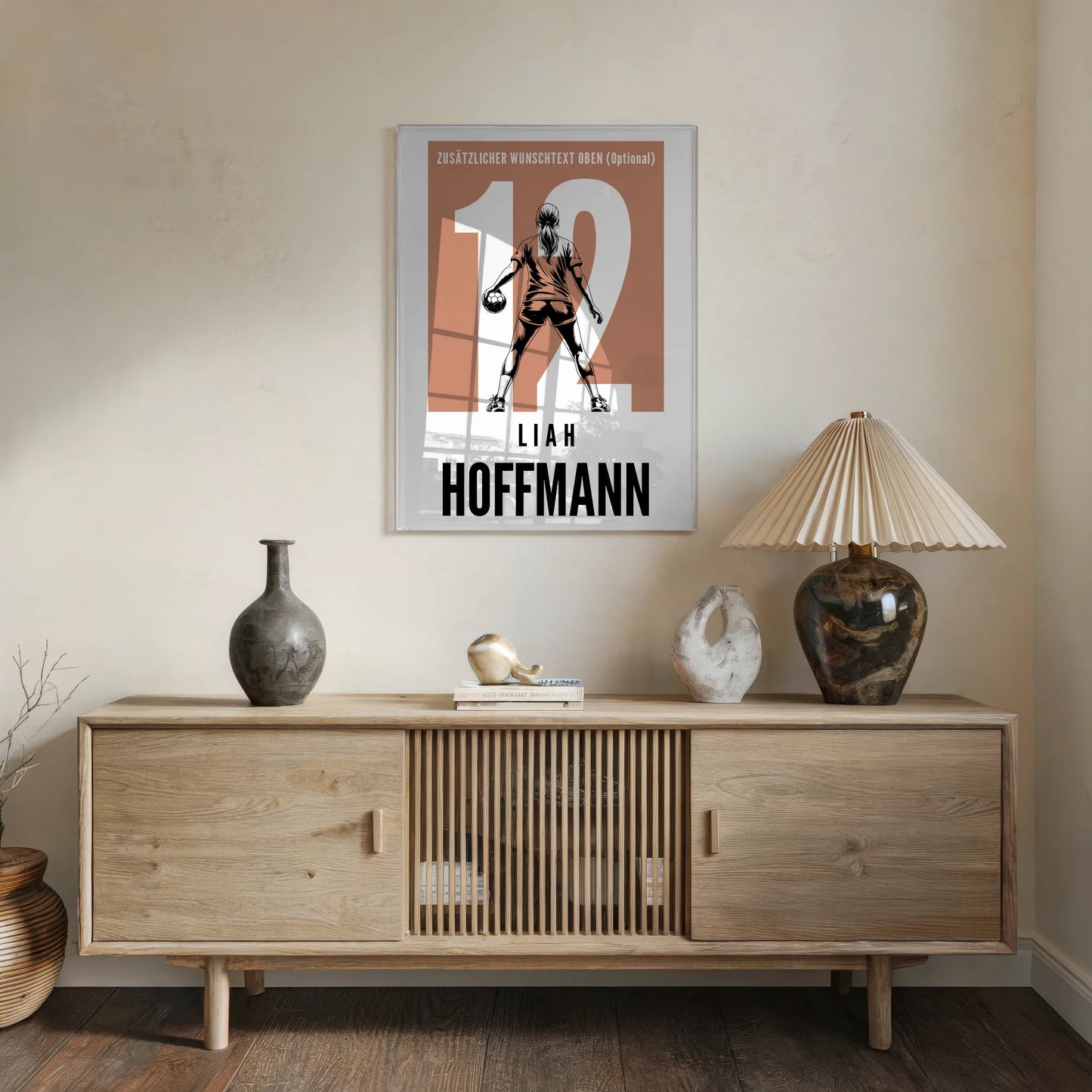 Personalisiertes Acrylglas Bild magnetisch Handball Handballerin Geschenk für Mädchen Turnier