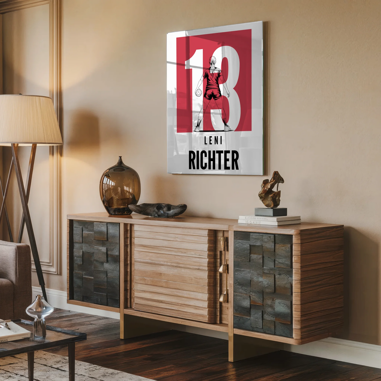 Acrylglasbild Personalisiert magnetisch Handball Handballerin Geschenk für Mädchen Turnier Urkunde