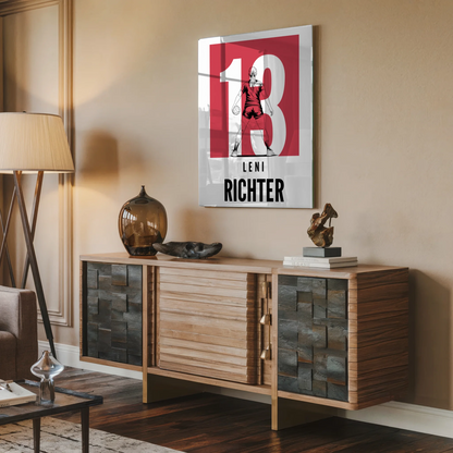 Acrylglasbild Personalisiert magnetisch Handball Handballerin Geschenk für Mädchen Turnier Urkunde