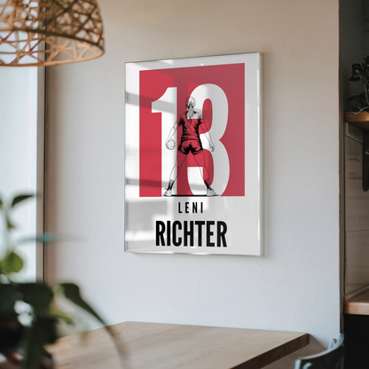 Acrylglasbild Personalisiert magnetisch Handball Handballerin Geschenk für Mädchen Turnier Urkunde