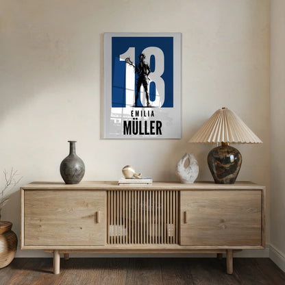 Acrylglas Wandbild Personalisiert magnetisch Lacrosse Lacrossespielerin Geschenk für Tocher Freundin