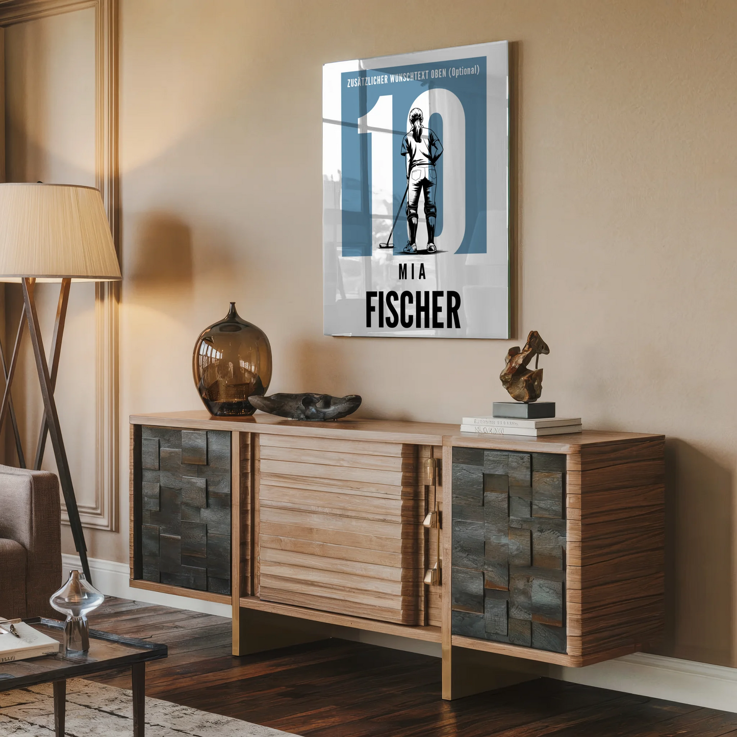 Personalisiertes Acrylglasbild Polo Polospielerin Geschenk für Mädchen Turnier Urkunde