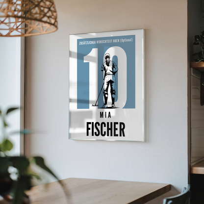 Personalisiertes Acrylglasbild Polo Polospielerin Geschenk für Mädchen Turnier Urkunde