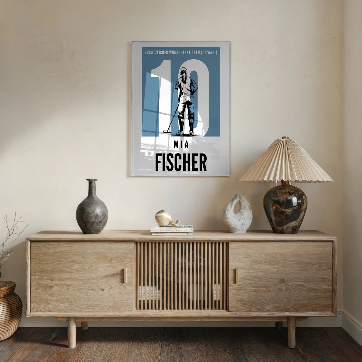 Personalisiertes Acrylglasbild Polo Polospielerin Geschenk für Mädchen Turnier Urkunde