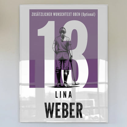 Acrylglasbild Personalisiert Polo Polospielerin Geschenk für Tocher Freundin