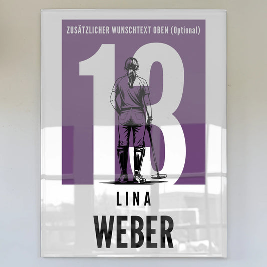 Acrylglasbild Personalisiert Polo Polospielerin Geschenk für Tocher Freundin