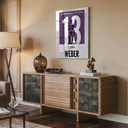 Acrylglasbild Personalisiert Polo Polospielerin Geschenk für Tocher Freundin