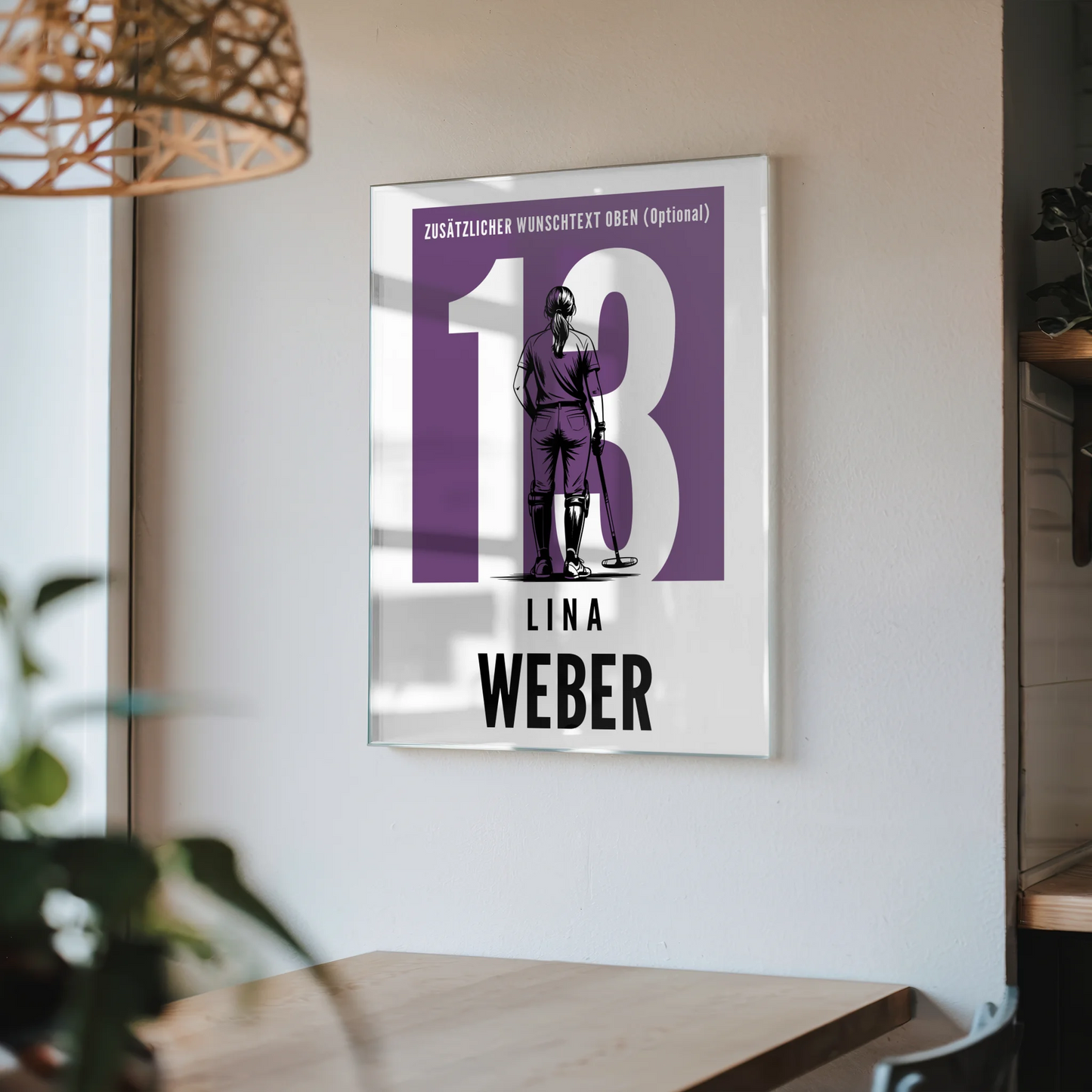 Acrylglasbild Personalisiert Polo Polospielerin Geschenk für Tocher Freundin