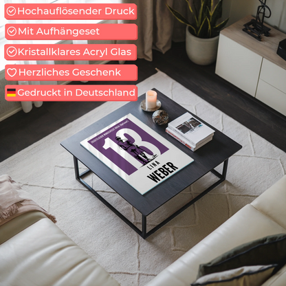 Acrylglasbild Personalisiert Polo Polospielerin Geschenk für Tocher Freundin