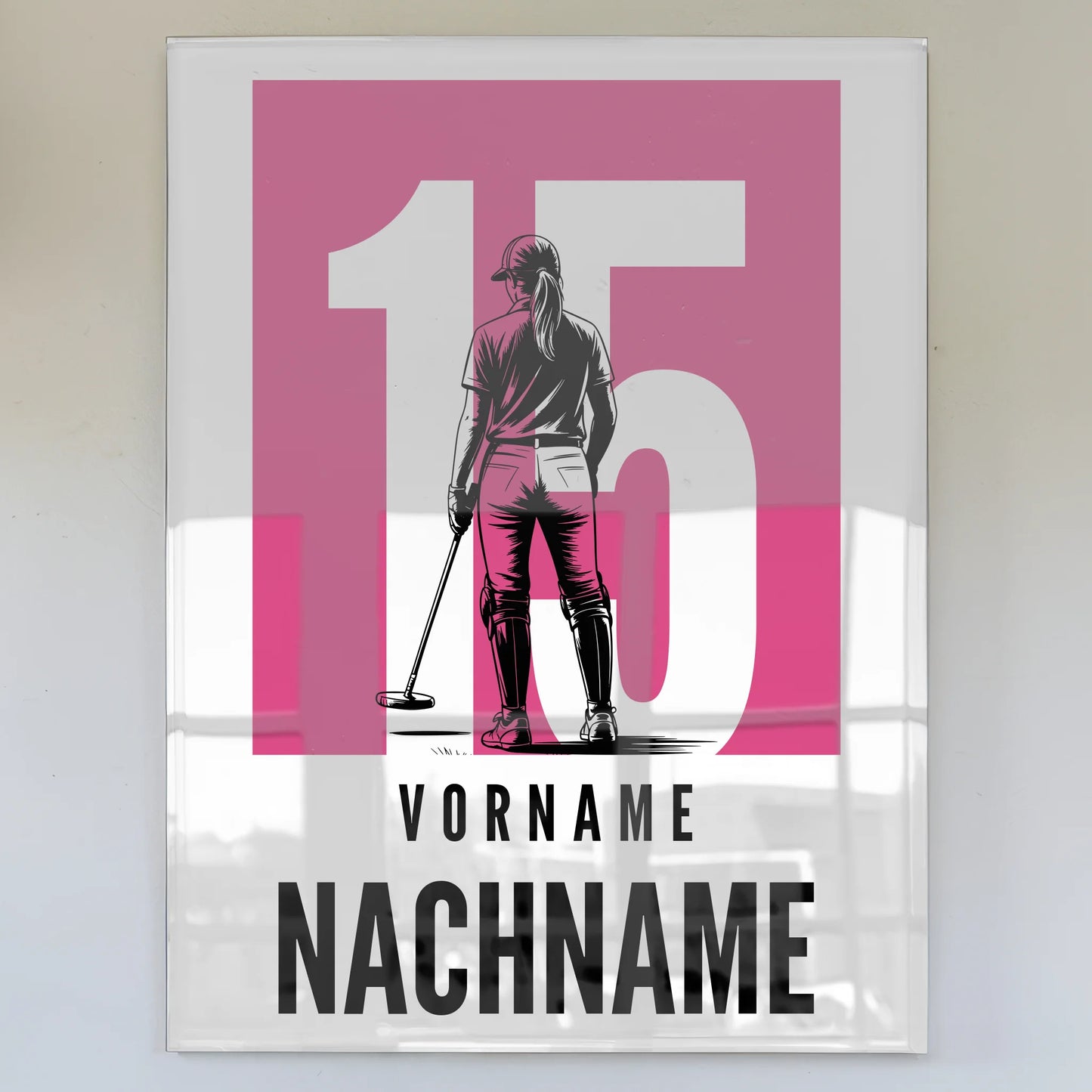 Acrylglas Bild Personalisiert Polo Polospielerin Geschenk für Tochter