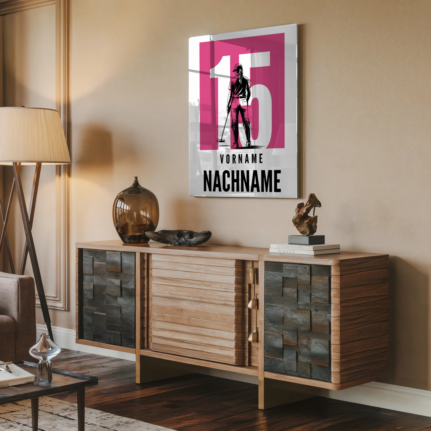 Acrylglas Bild Personalisiert Polo Polospielerin Geschenk für Tochter