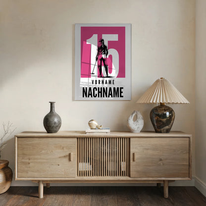 Acrylglas Bild Personalisiert Polo Polospielerin Geschenk für Tochter