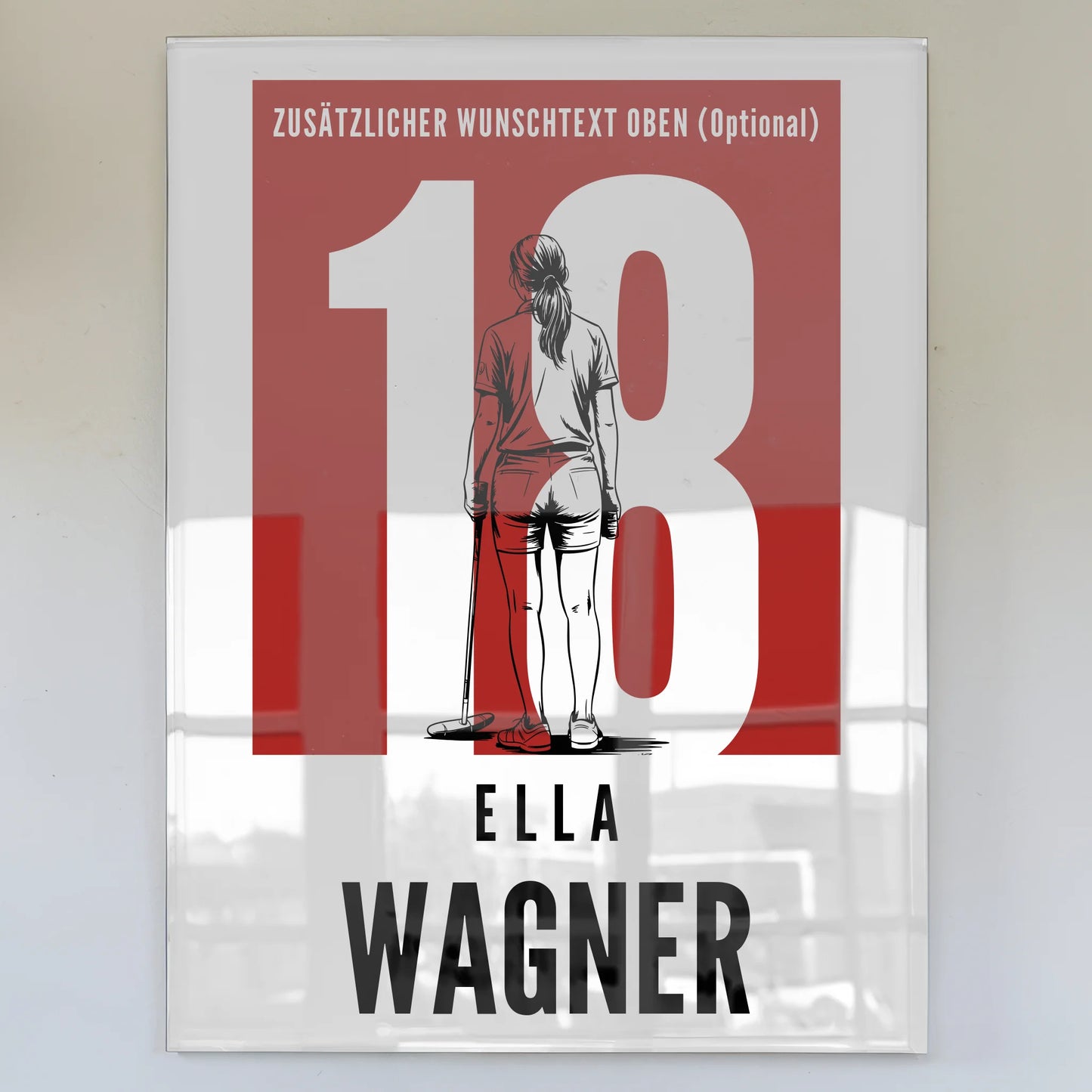 Acrylglas Wandbild Personalisiert Polo Polospielerin Geschenk für Mädchen Turnier