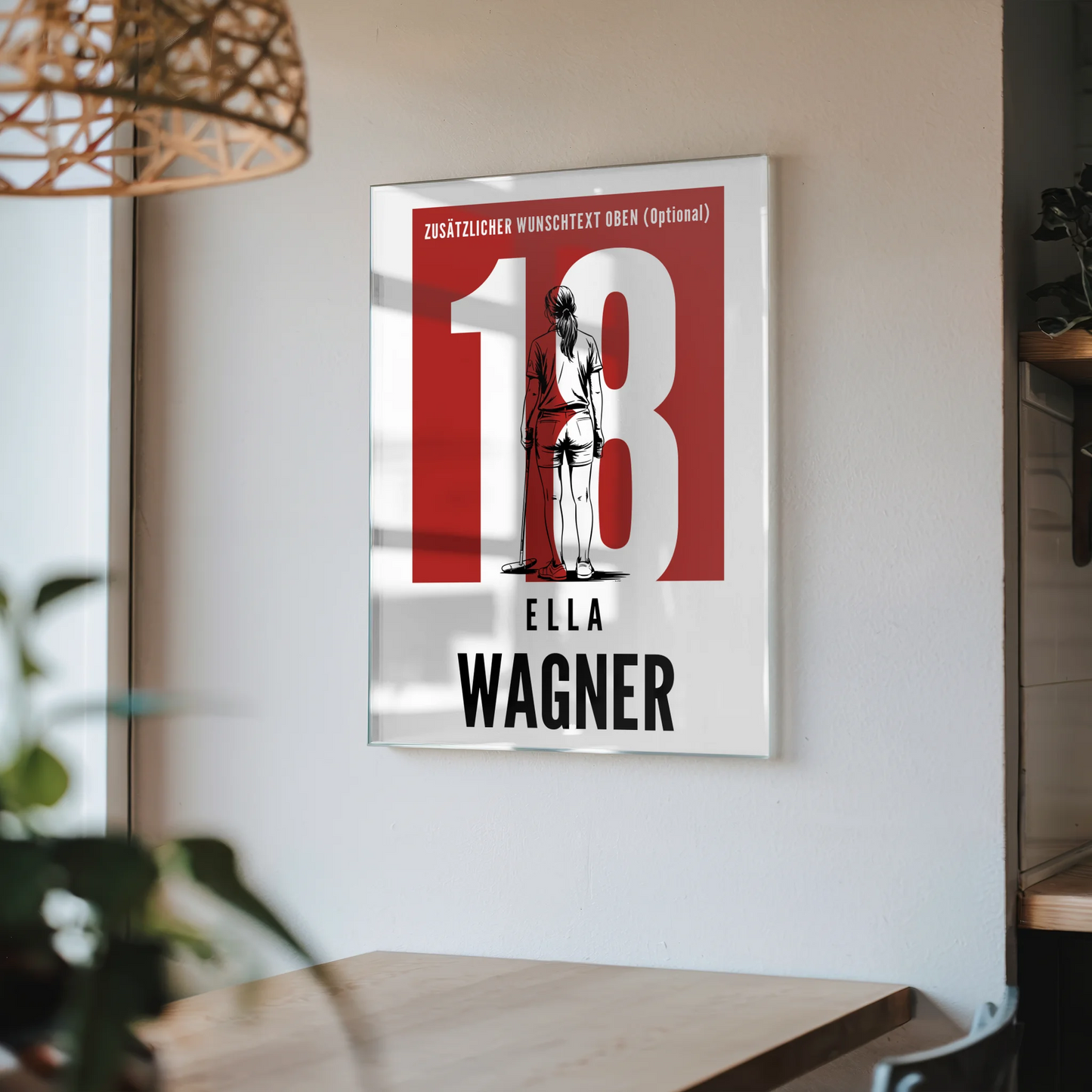 Acrylglas Wandbild Personalisiert Polo Polospielerin Geschenk für Mädchen Turnier