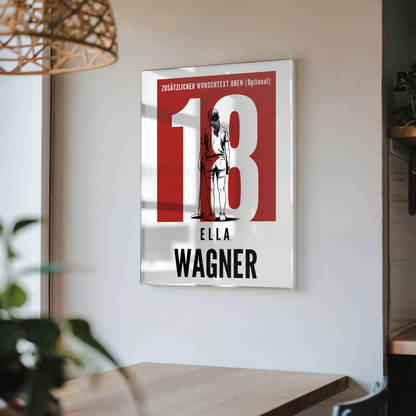 Acrylglas Wandbild Personalisiert Polo Polospielerin Geschenk für Mädchen Turnier